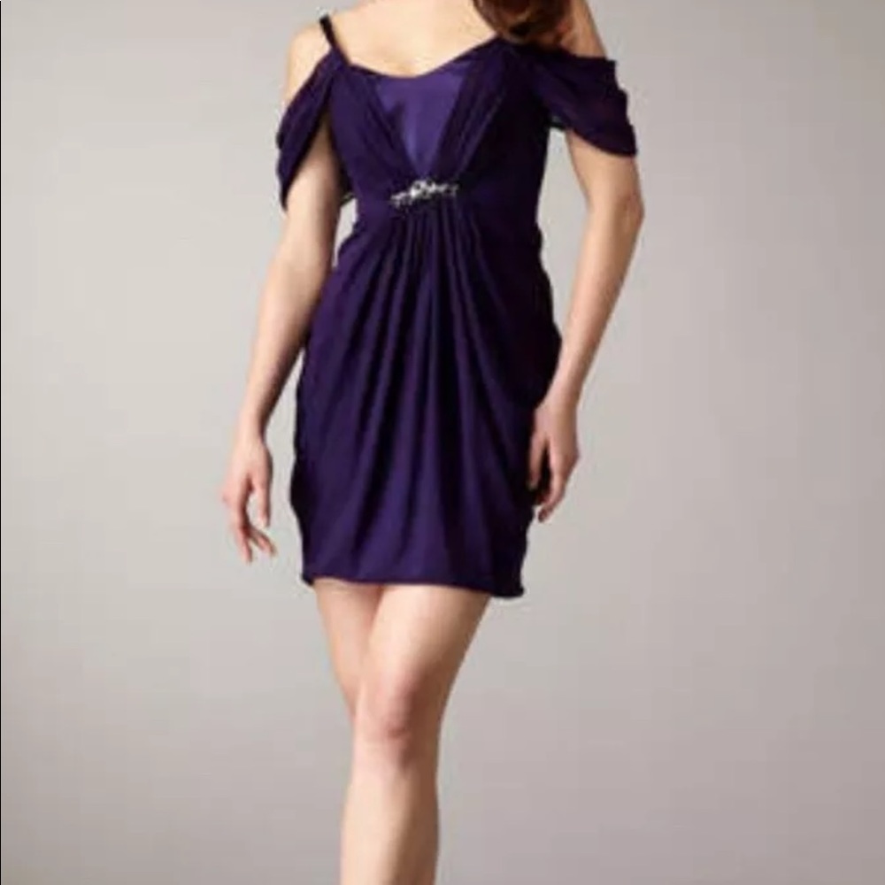 Hoaglund NY Silk Dress Indigo Purple Cocktail